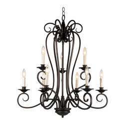 Trans Globe Garland Open 2 Tier Chandelier 21059-1 - Chandeliers