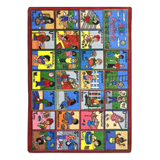 Kid Essentials, Early Childhood Abc Feelings Rug, 5'4"X7'8"