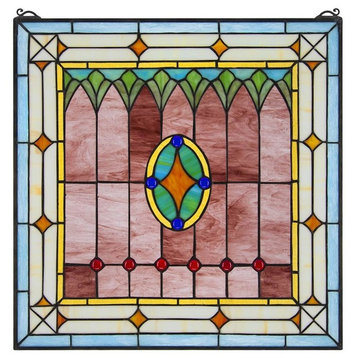 Design Toscano Craftsman Stained Glass Window
