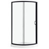 Ove Decors Breeze 34 Shower Kit, Clear Glass Panels and Base, Black