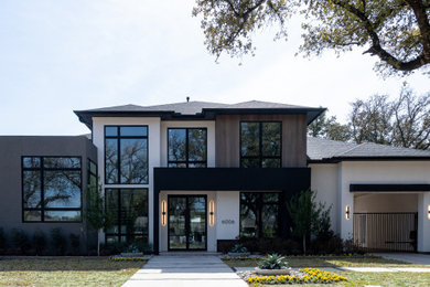 Trendy exterior home photo in Dallas