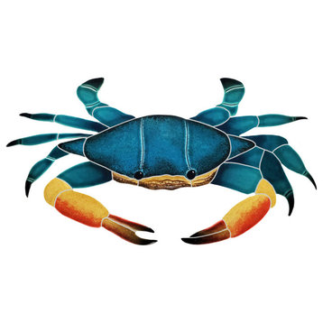 Blue Swimmer Crab Ceramic Swimming Pool Mosaic