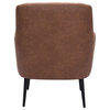 Winnie Accent Chair Gray, Vintage Brown