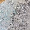 Hand Knotted Blue Gray Modern Abstract Oriental Rug With Silk