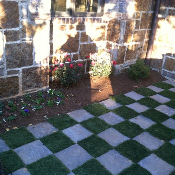 Checkboard courtyard