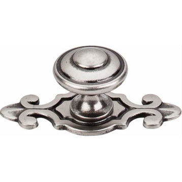 Canterbury Knob with Backplate - Pewter Antique (TKM464)