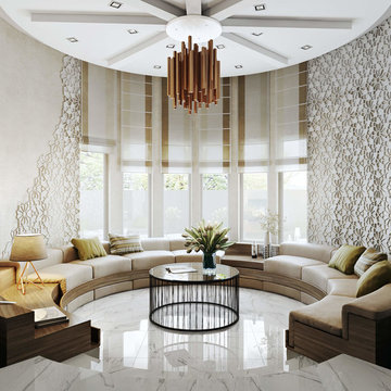 Realistic 3D Rendering for Living Room Design Presentation by ArchiCGI