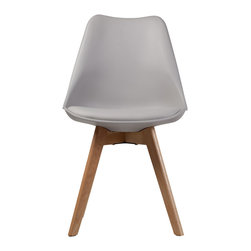 Austin Furniture - Padded Side Chair, Gray - Dining Chairs