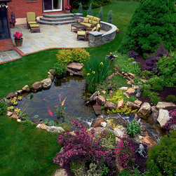 Coy Pond & Waterfall Water Feature - Outdoor Fountains And Ponds