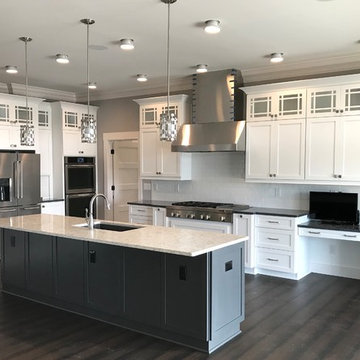 Custom Amish Cabinetry and Waypoint Cabinetry- Extra White and Peppercorn Grey