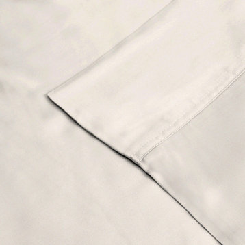 300 Thread Count Solid Durable Pillowcase Cover, Ivory, King