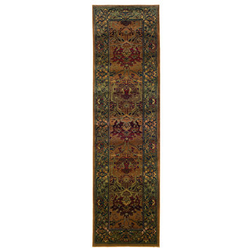 Oriental Weavers Sphinx Kharma 465j4 Rug, Green/Beige, 2'3"x7'6" Runner
