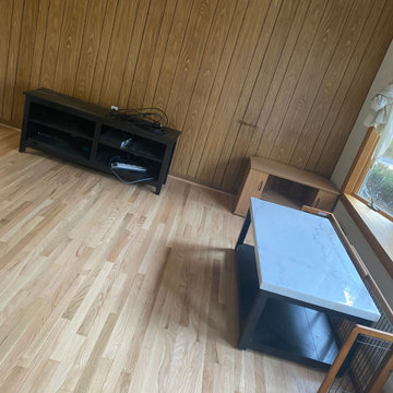 Beltsville Red Oak Hardwood Flooring Installation & Refinish Hardwood Bay Window