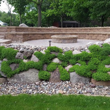 Cannon Lake Firepit Patio & Outdoor Kitchen