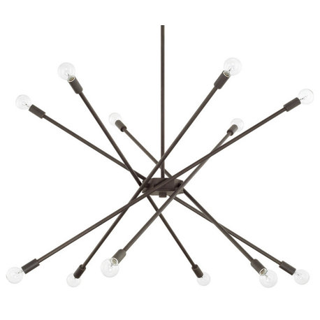 12-Light Chandelier, Nordic Gray