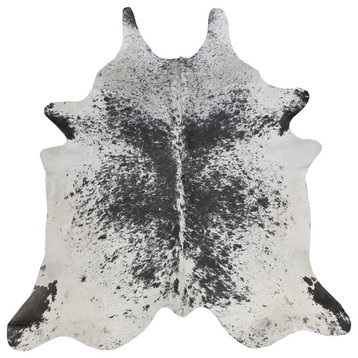 Black and White Salt and Pepper Brazilian Cowhide, 7x8