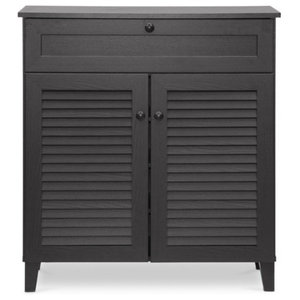 Glidden Short Modern Shoe Cabinet Transitional Shoe Storage