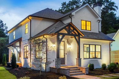 Inspiration for a transitional exterior home remodel in Atlanta