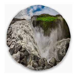 Designart CU11730-26-26 Slovenia Waterfall Panorama Landscape Printed Cushion Cover for Living Room Sofa Throw Pillow 26 x 26