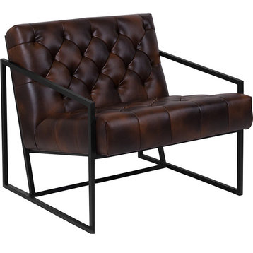 Flash Furniture Hercules Madison Leather Tufted Accent Chair