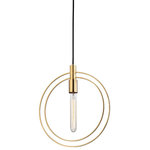 Hudson Valley - Hudson Valley Masonville 1-Light Pendant, Aged Brass, 3050-AGB - *Part of the Masonville Collection