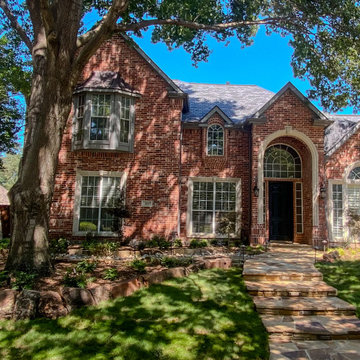 Elegant Flagstone Entry & Natural Stone Path Transformation | Allen, TX