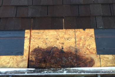 Exposed roof damage