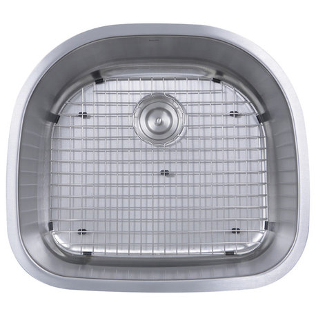 Sconset D-Bowl Undermount Stainless Sink, 23"