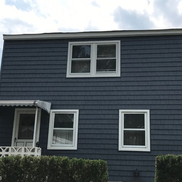 Port Washington Siding - Pacific Blue Shakes & Shutters - Alpha Windows & Siding