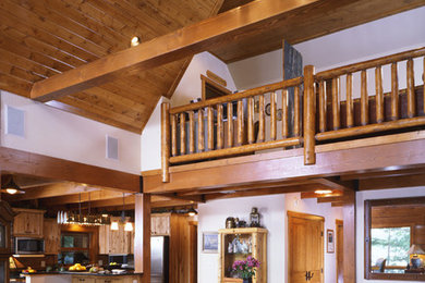 Inspiration for a rustic balcony remodel in Other