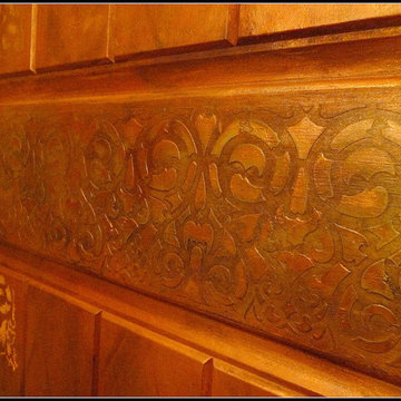 Faux painted and plastered entry door