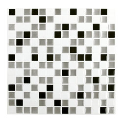 Stick-It Tiles Shiny Comfort Square Adhesive Decorative Wall Tile - Tile