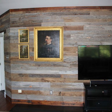Barnwood Shiplap Wall With Custom Trim