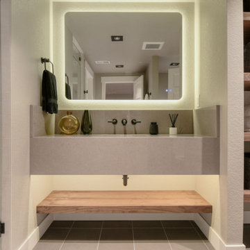 Luxury Basement Remodel | Custom Media Lounge, Wet Bar & Spa Bathroom