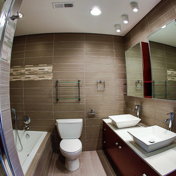White reflective and water proof shower ceiling