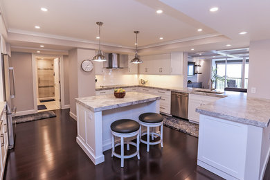 Photo of a mediterranean kitchen in Miami.