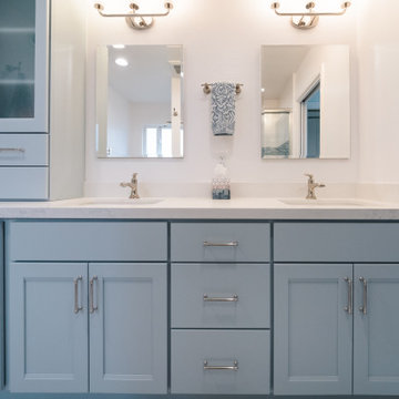 Double sink, built-in vanity from Crystal Cabinet Works Premium Custom Cabinets