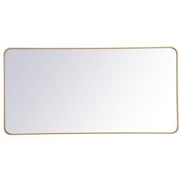 Elegant Decor Evermore Vanity Mirror MR803060BR, Brass