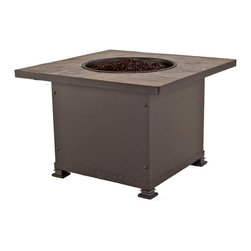 36" Sq. Chat Height Santorini Iron Fire Pit - Fire Pits