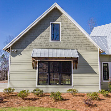 Modern Farmhouse home with cedar shake and metal roof