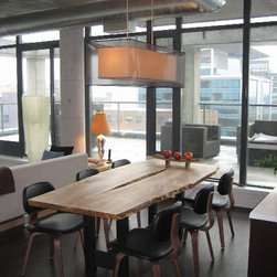 Urban Tree Salvage - Reclaimed Maple Live Edge Slab Dining Table - Dining Tables