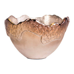 Costa Brava W-48427 Aluminum Golden Finish Bowl - Decorative Bowls