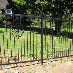 f002 Custom Iron Courtyard Fencing - Home Fencing And Gates
