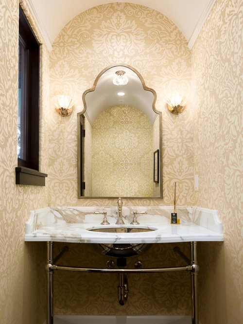 Best Mediterranean Powder Room Design Ideas & Remodel Pictures Houzz