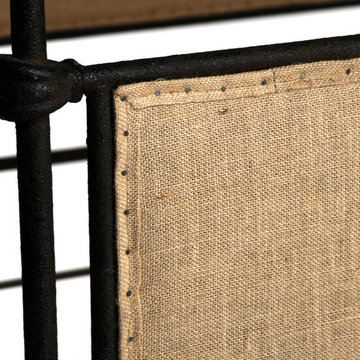 Beautiful rustic iron and burlap detail