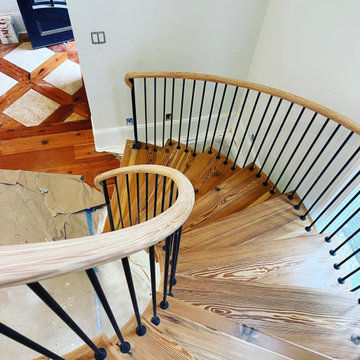 Curved Staircase and Railings