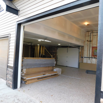Interior look at Detached 3 Car Garage shop side