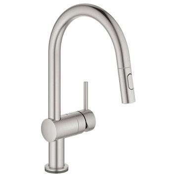 Grohe 31 359 2 Minta 1.75 GPM 1 Hole Pull Down Kitchen Faucet - SuperSteel