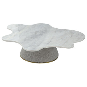 Simona Marble Top Coffeetable With Gold Stainless Steel Base Plz-220G-L