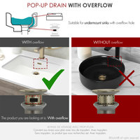 STYLISH Single Handle Brushed Gold Vessel Bathroom Faucet with Pop Up Drain